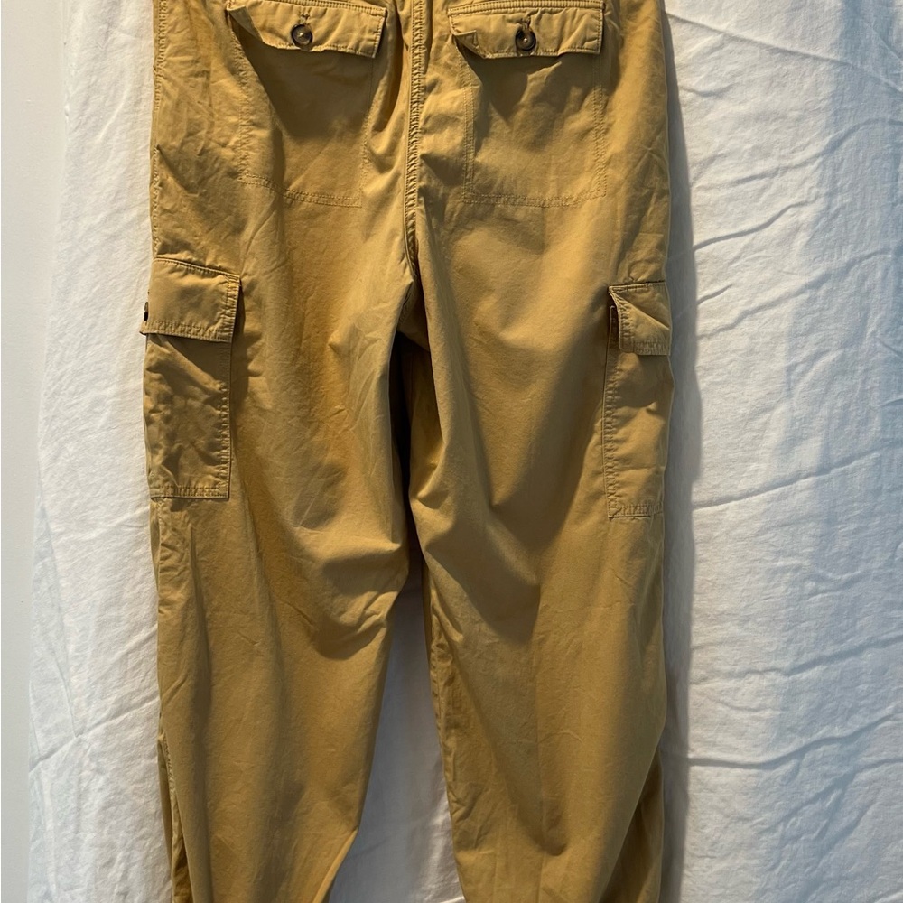 Anthropologie Avec Les‎ Filles Pants Medium Biege Elastic Waist Wide Leg Cargo - Picture 5 of 12